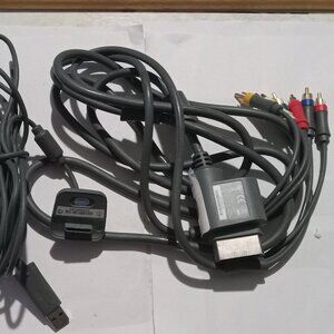 Xbox 360 Controller Charge Cable + HD Component AV Cable Bundle